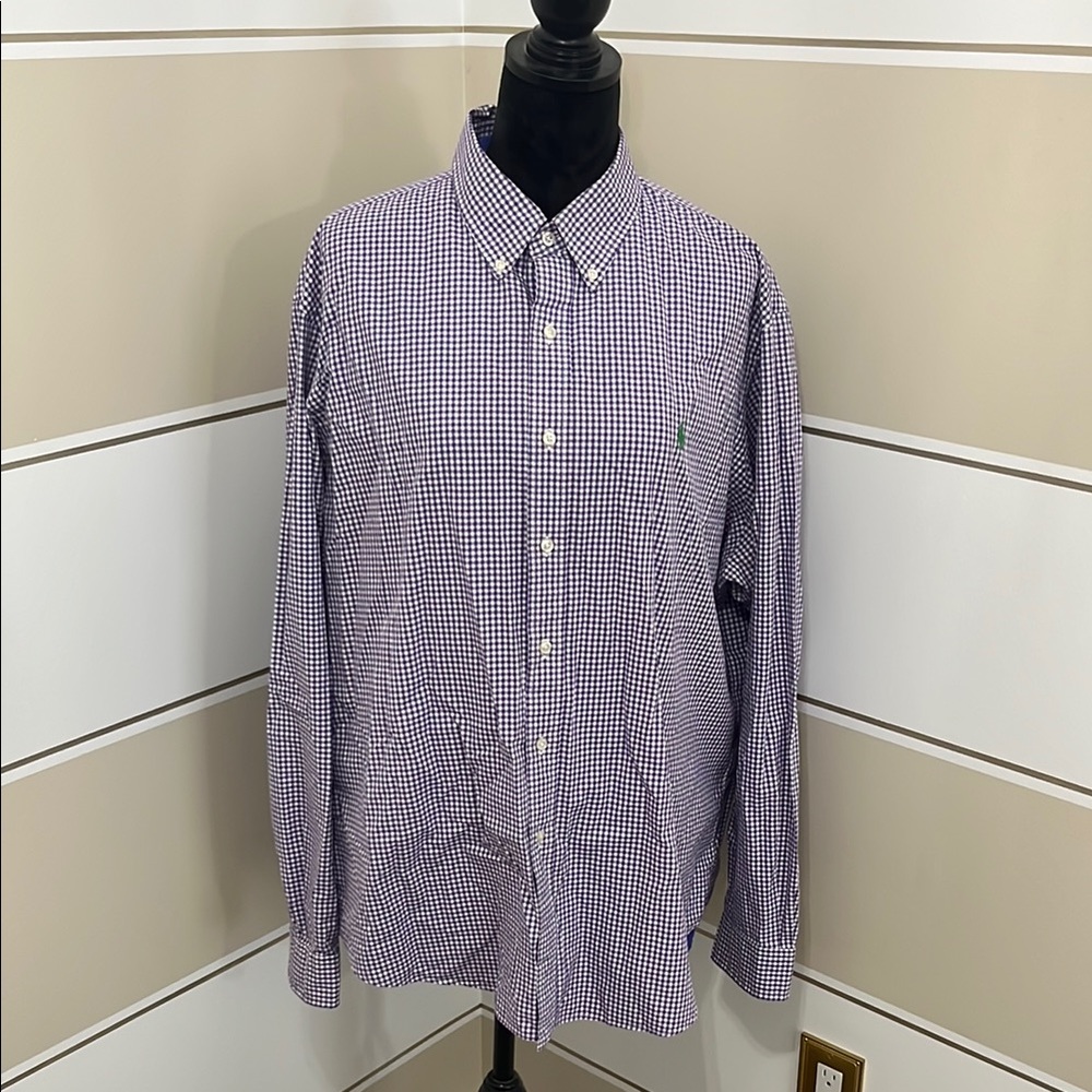 Polo Ralph Lauren Men's Purple Gingham Shirt